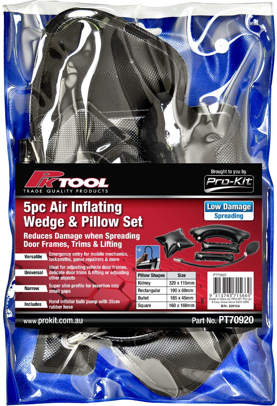 5pc Air Inflating Wedge & Pillow Set