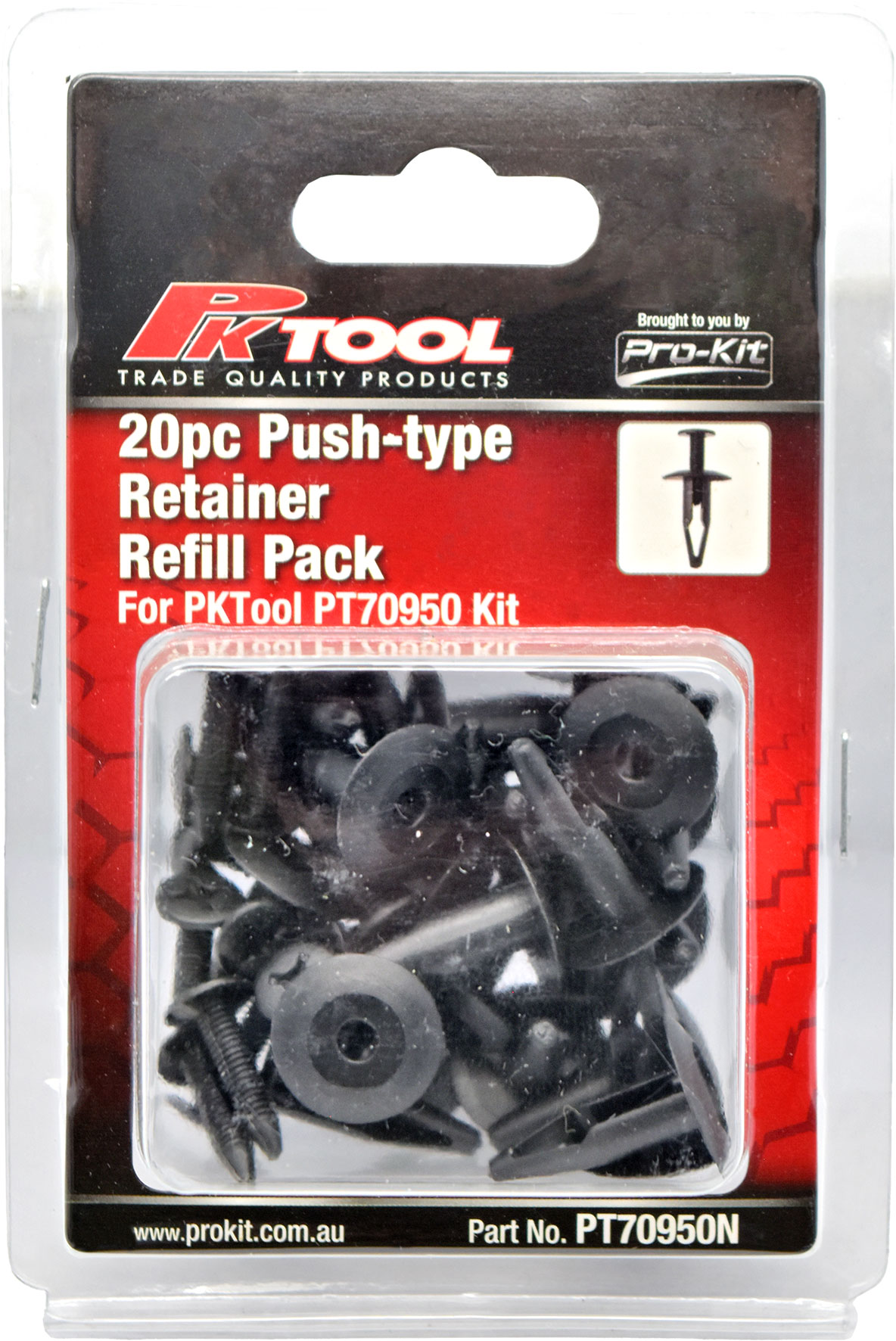 20pc Trim Clips Refill Pack – Push-type retainer (XB59) to suit PT70950