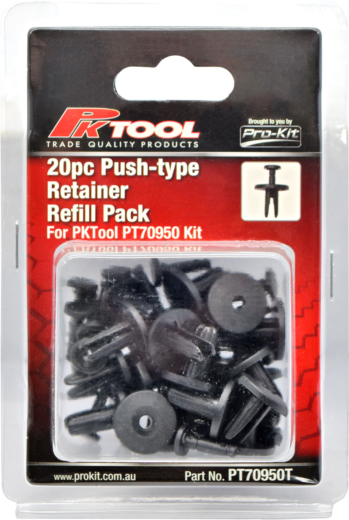 20pc Trim Clips Refill Pack – Push-type retainer (B105) to suit PT70950