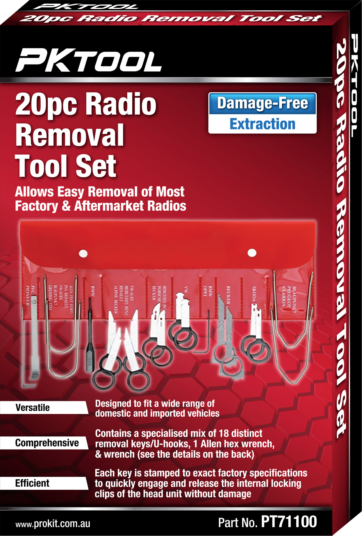 20pc Radio Removal Tool Set