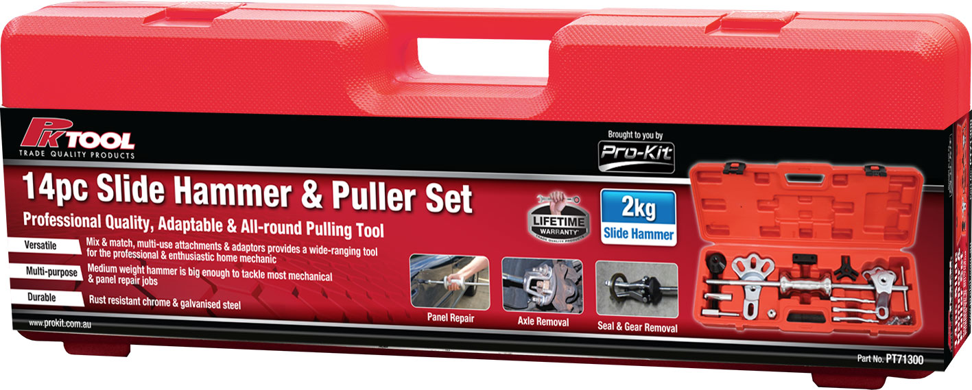 14pc 2kg 58cm Slide Hammer & Puller Set