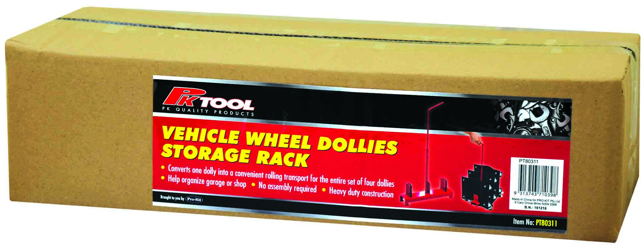 Vehicle Wheel Dollies Storage Rack to Suit PT80310 Wheel Dollies