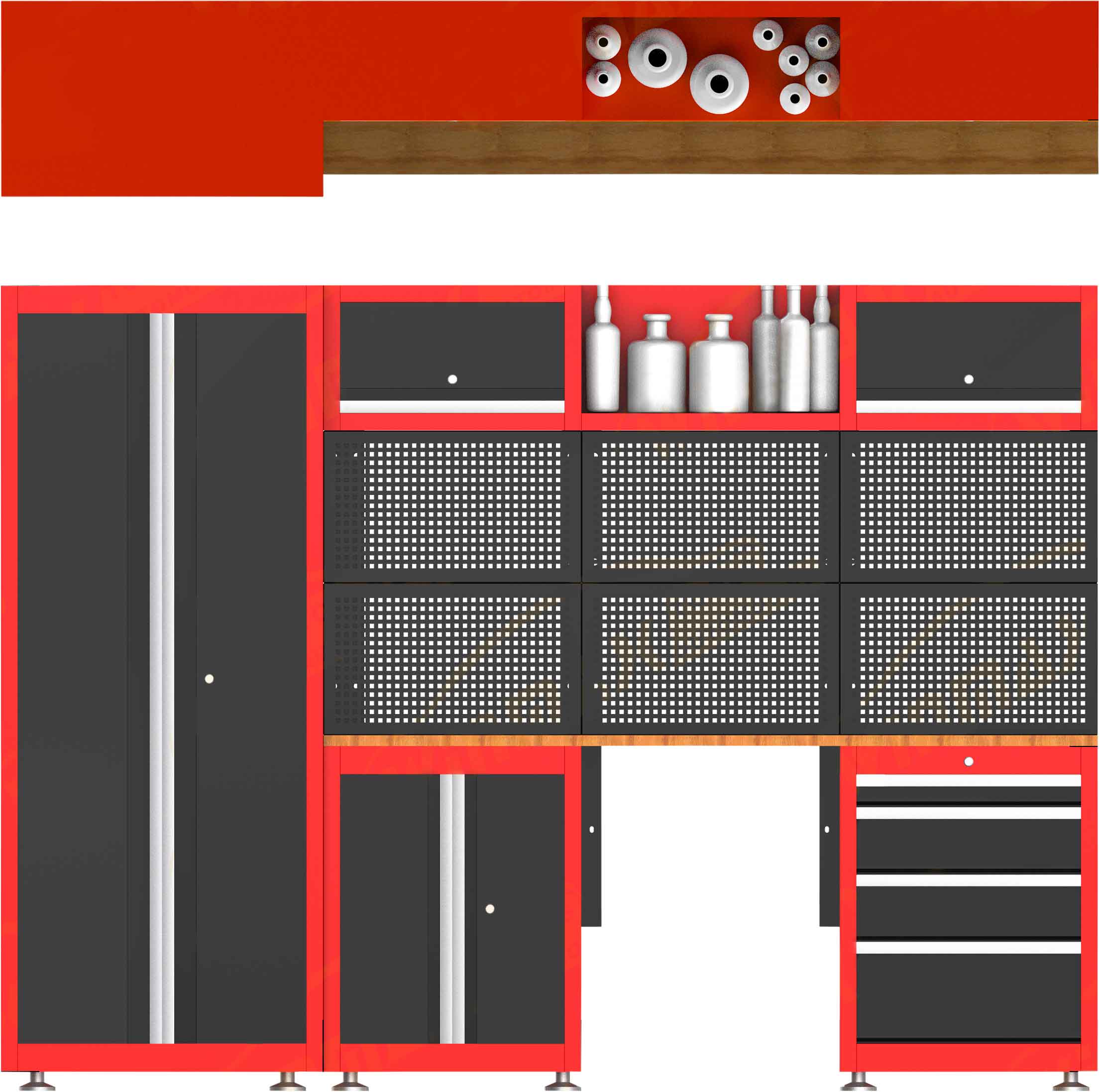 13pc GARAGE STORAGE CABINET SET