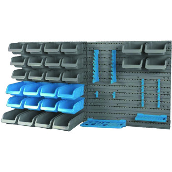 Multi Functional Hi-Density Plastic Wall Mounted with 43pc Storage Bins & Tool Holders