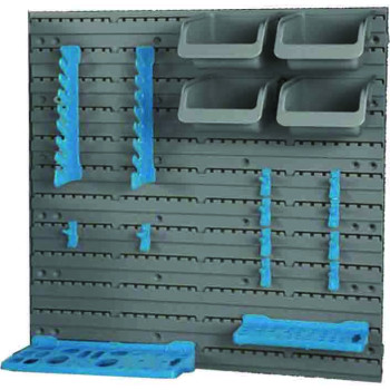 18pc Wall Mounted With Mounting Boards, 4 Parts Boxes & 12 Tool Hooks Tool Rack Set