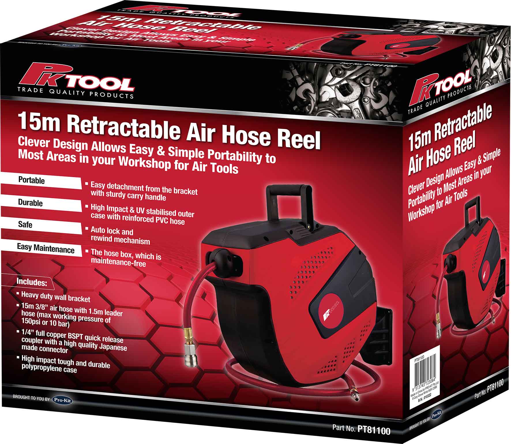 15m Retractable Air Hoes Reel