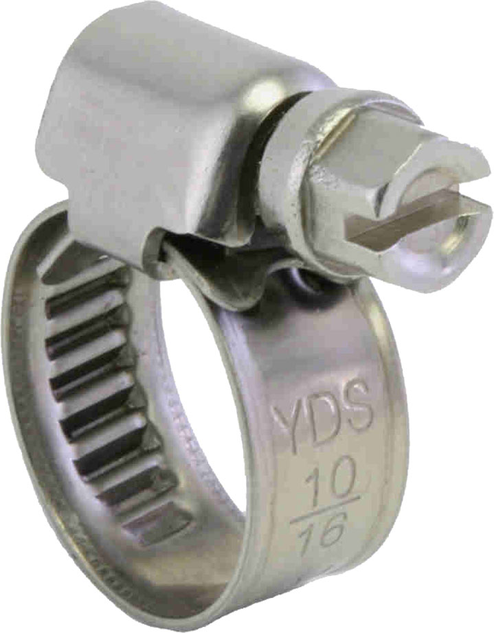 2pc 9mm Wide Stainless Steel Worm Drive 10-16mm Hose Clamp
