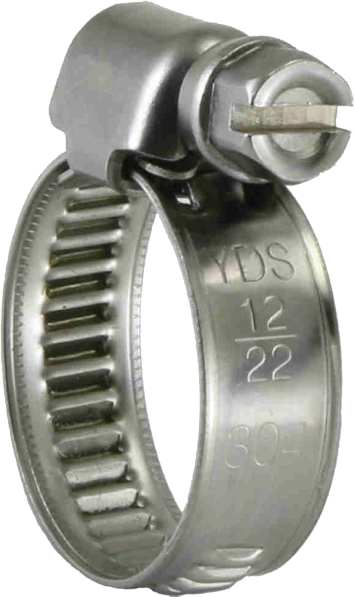10pc 12mm Wide Stainless Steel Worm Drive 16-27mm Hose Clamp