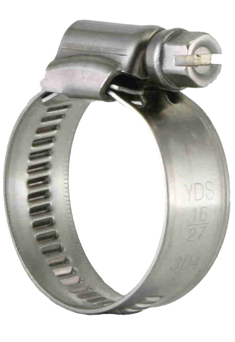 10pc 12mm Wide Stainless Steel Worm Drive 16-27mm Hose Clamp