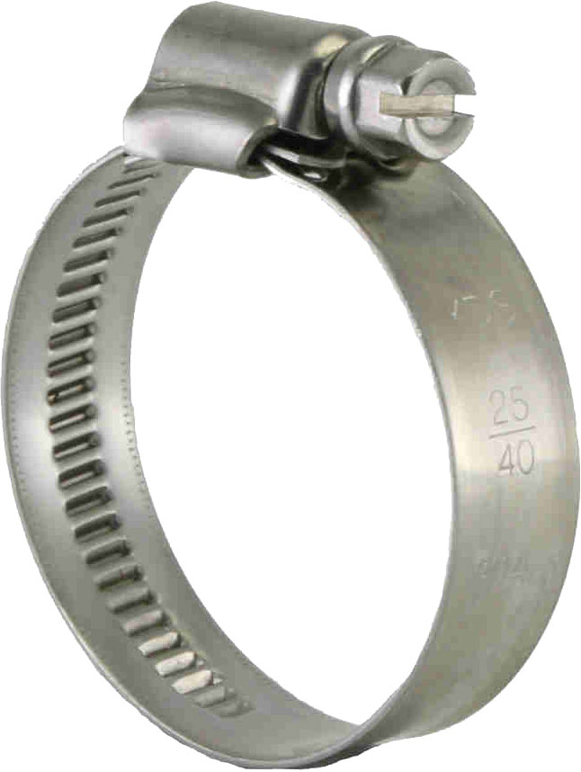 2pc 12mm Wide Stainless Steel Worm Drive 25-40mm Hose Clamp