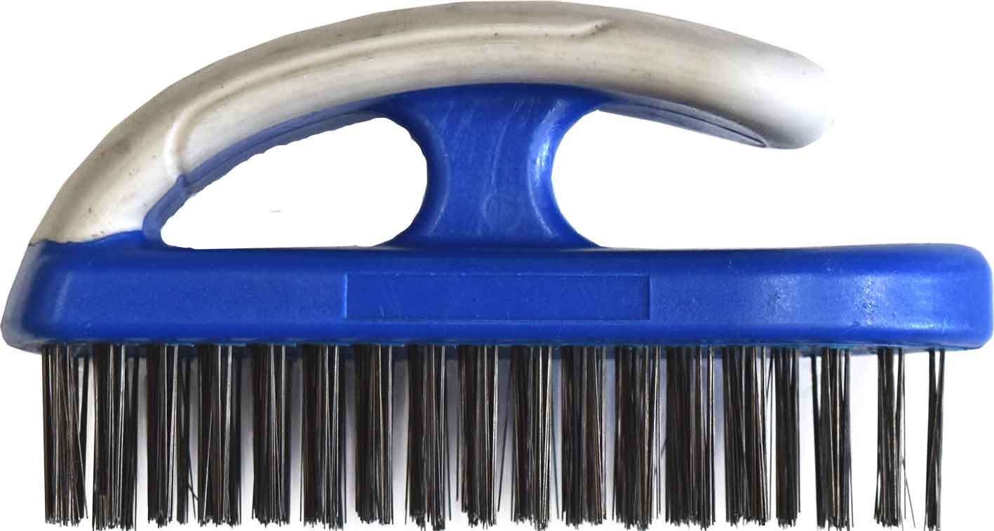 160mm 5 Row Steel Bristles Brush with Overhead Handle
