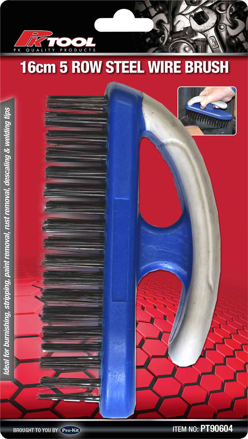 160mm 5 Row Steel Bristles Brush with Overhead Handle