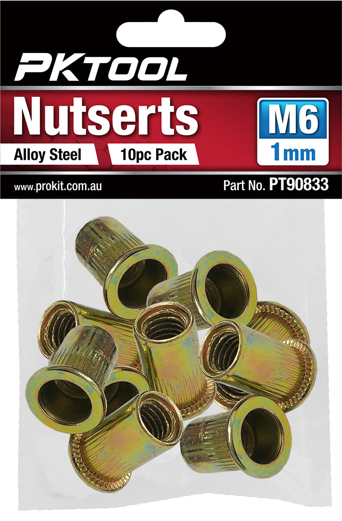 10pc M6 Alloy Steel Nutserts Pack