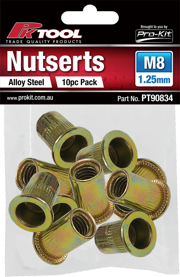 10pc M8 Alloy Steel Nutserts Pack