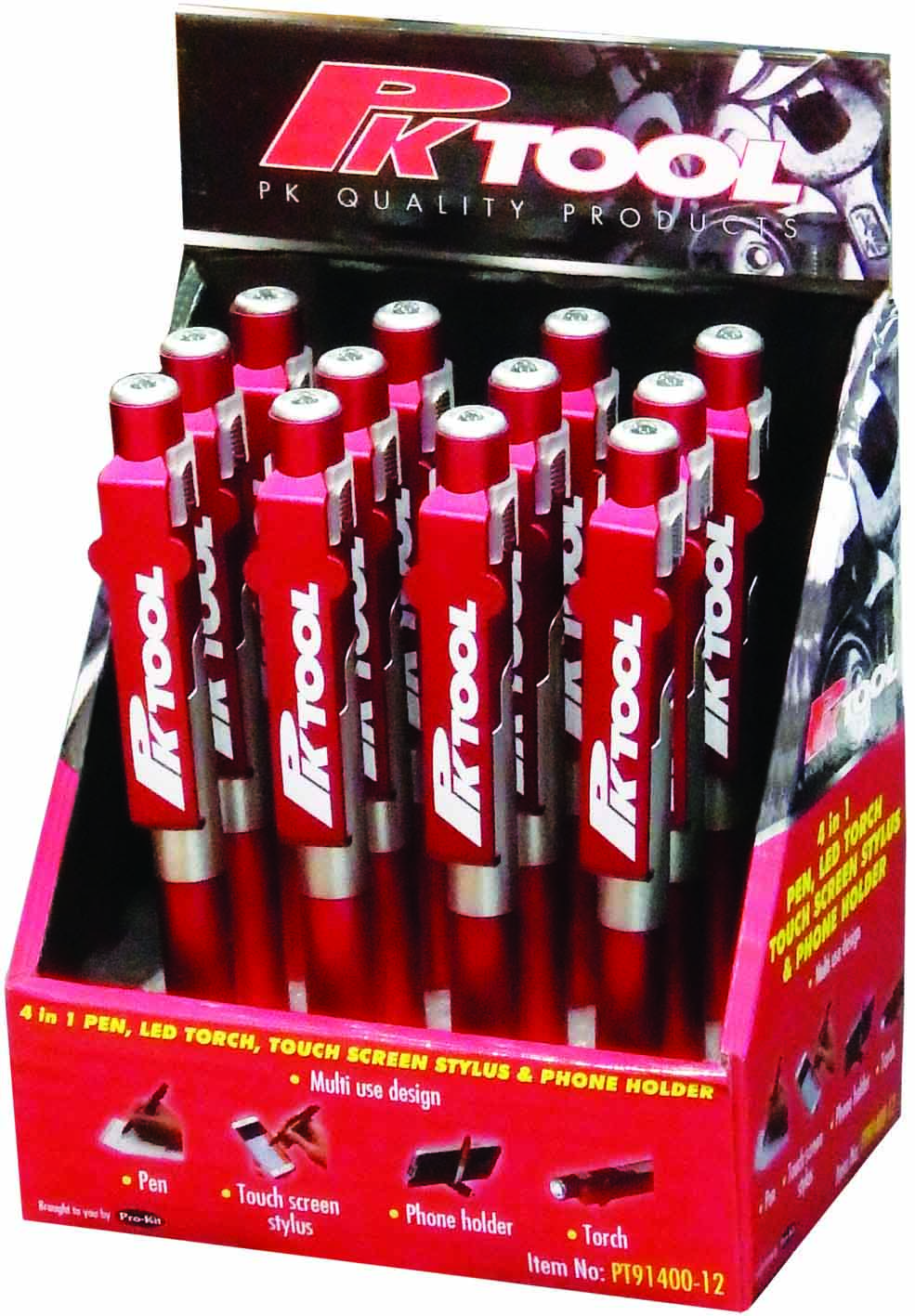 4 In 1 Pen, LED Torch, Phone Holder & Touch Screen Stylus