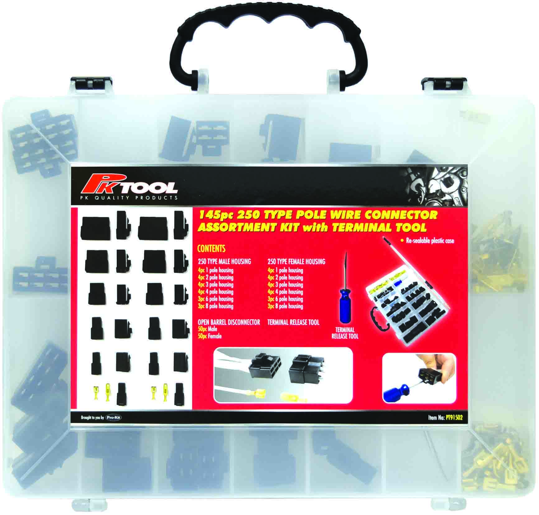 145pc 250 Type Pole Wire Connector with Terminal Tool