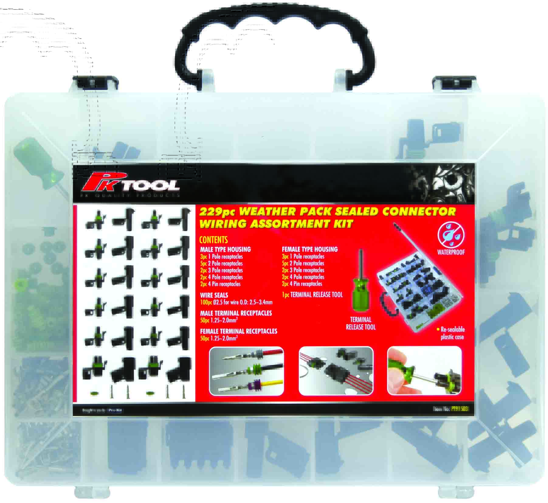 229pc WEATHER PACK SEALED WIRE CONNECTORS