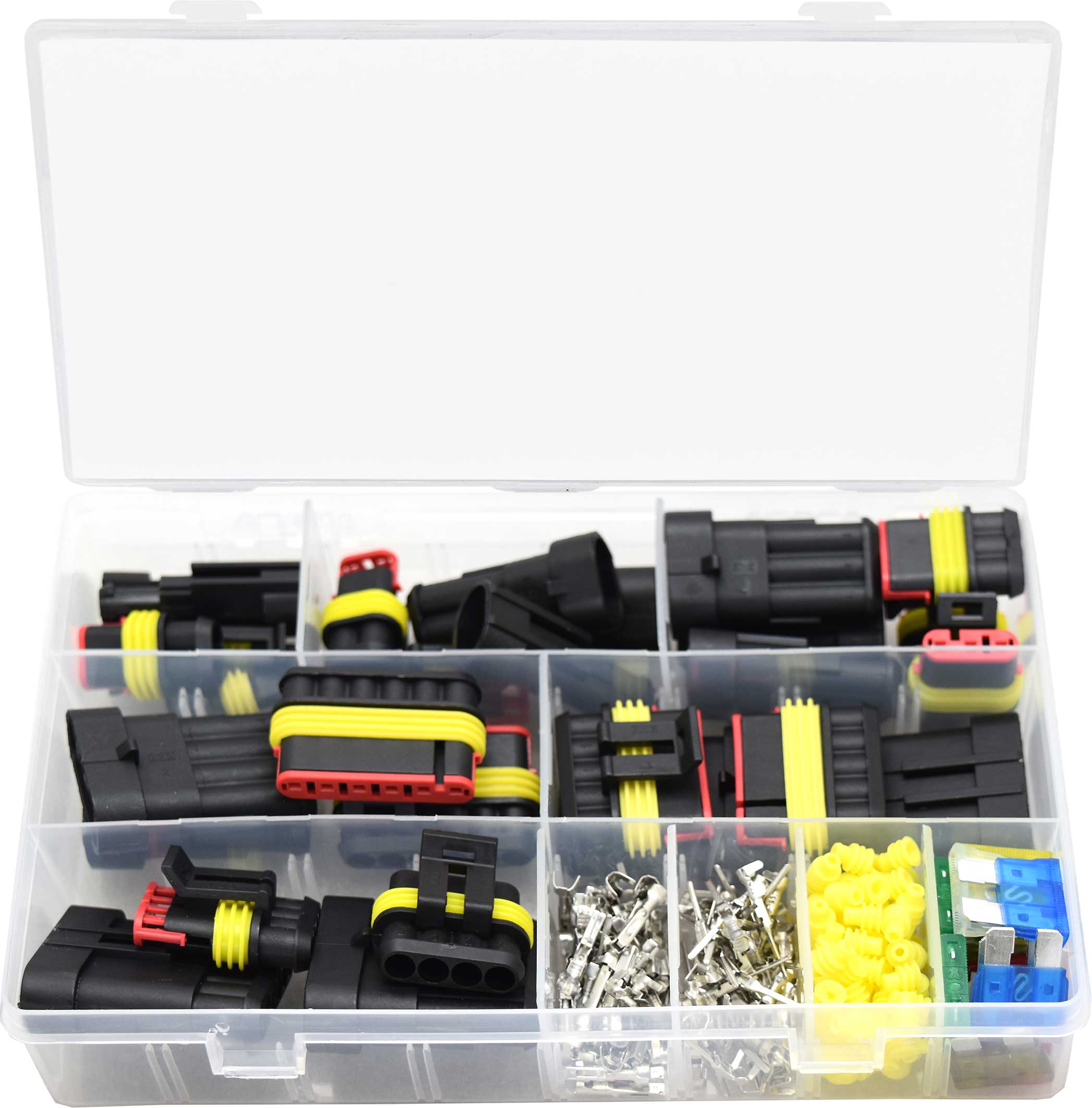 240pc Waterproof Wire Connector & Fuse Assortment
