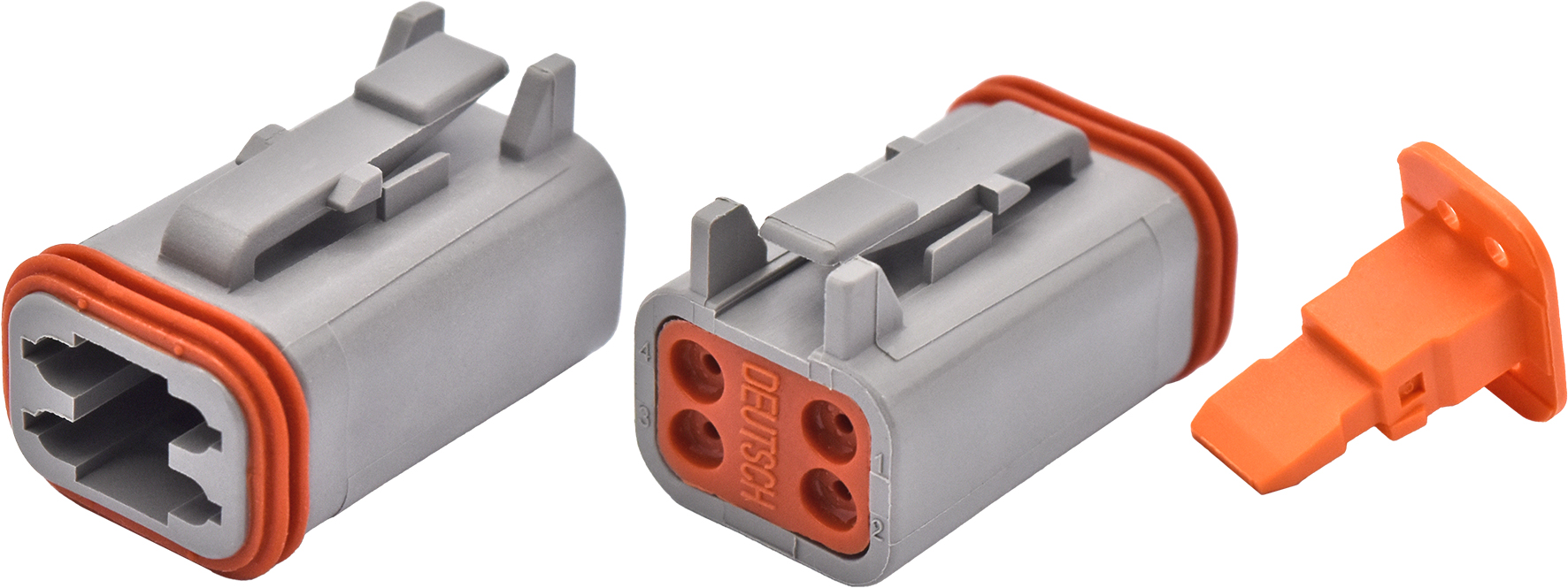 4pc Male Four Cavity Plug  Connector & Wedgelock