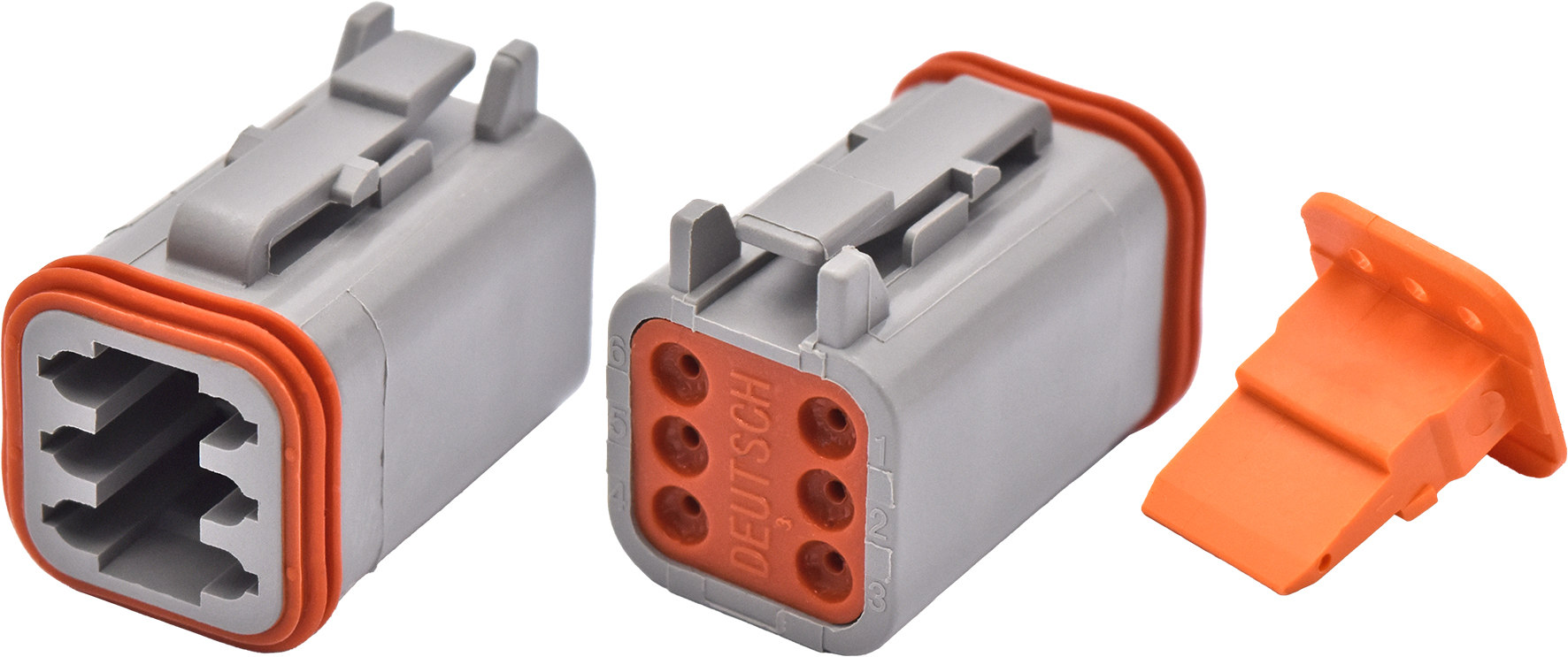 1pc Male Six Cavity Plug  Connector & Wedgelock