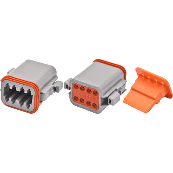 1pc Male Eight Cavity Plug  Connector & Wedgelock