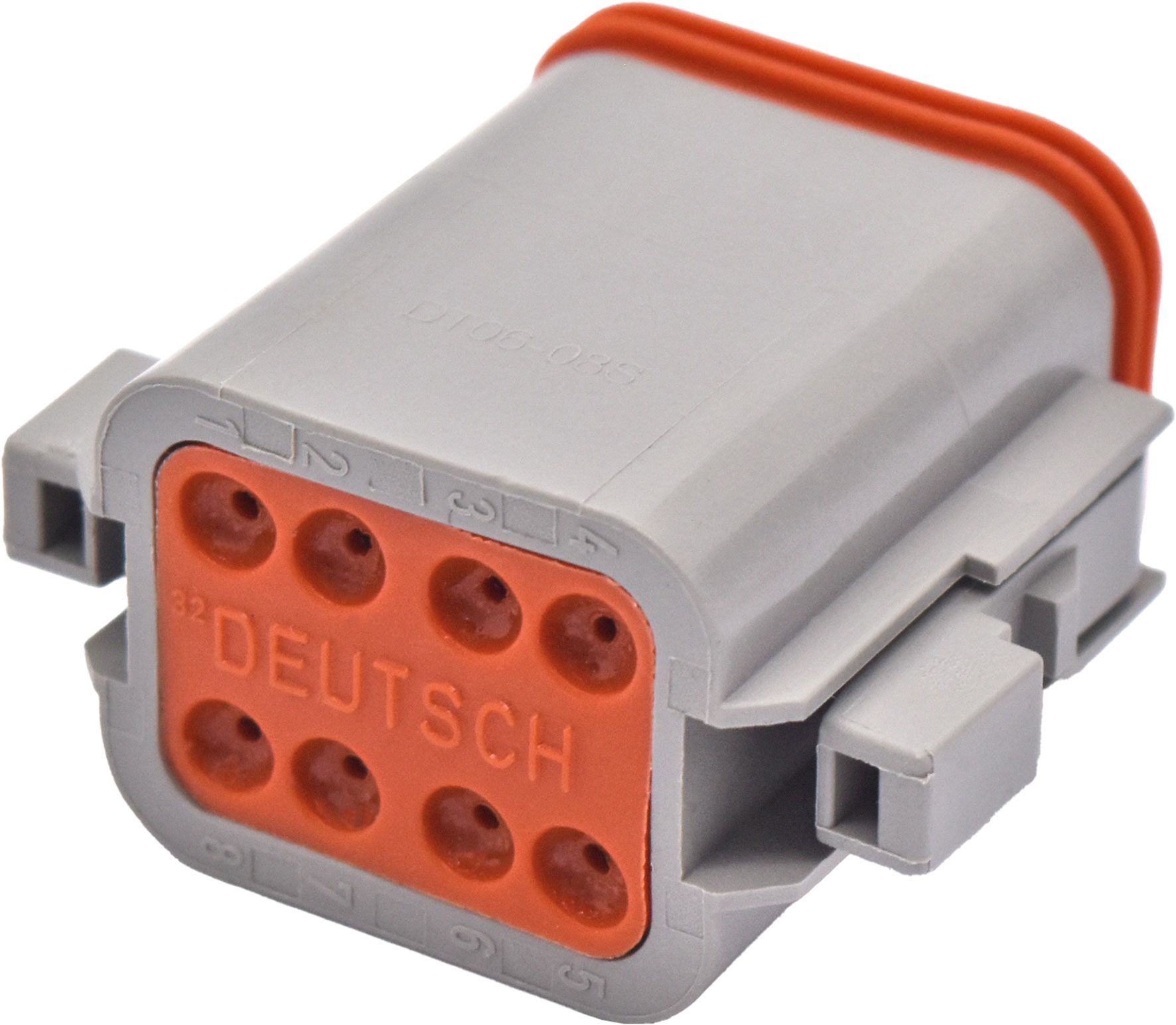 1pc Male Eight Cavity Plug  Connector & Wedgelock