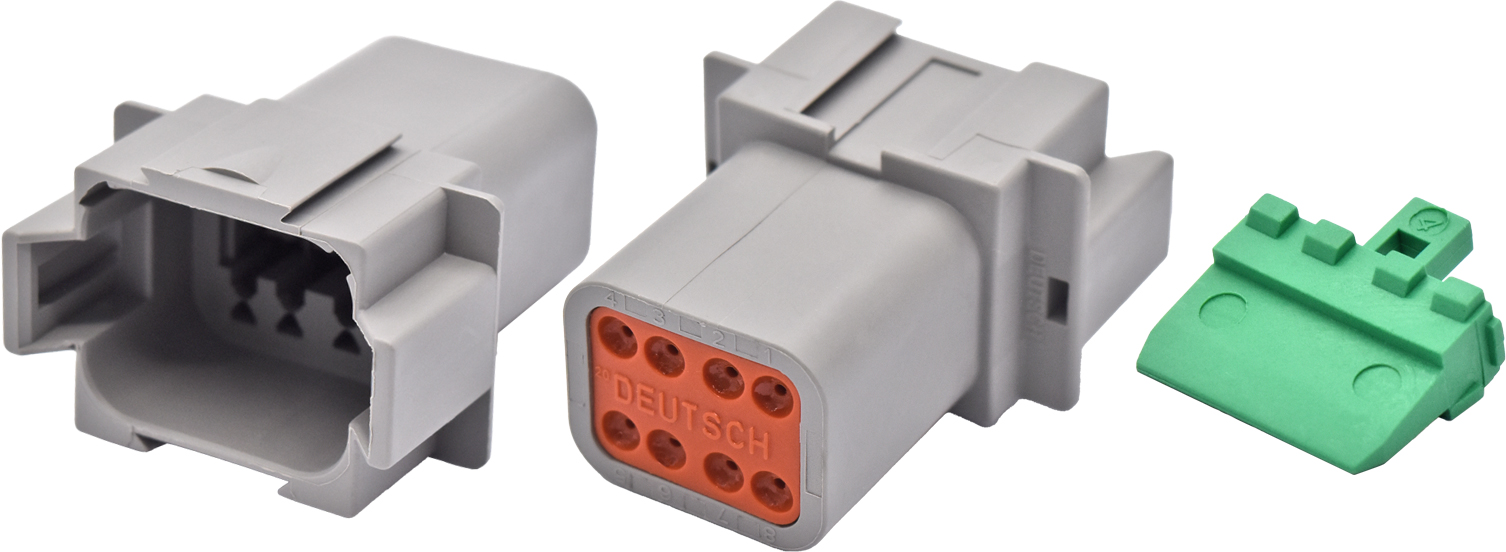1pc Female Eight Cavity Connector  & Wedgelock