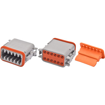 1pc Male Twelve Cavity Plug Connector & Wedgelock