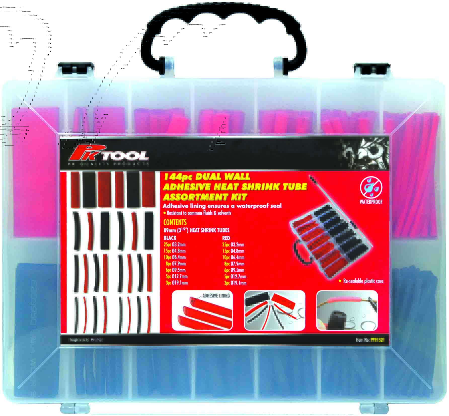 144pc DUAL WALL ADHESIVE HEAT SHRINK TUBE
