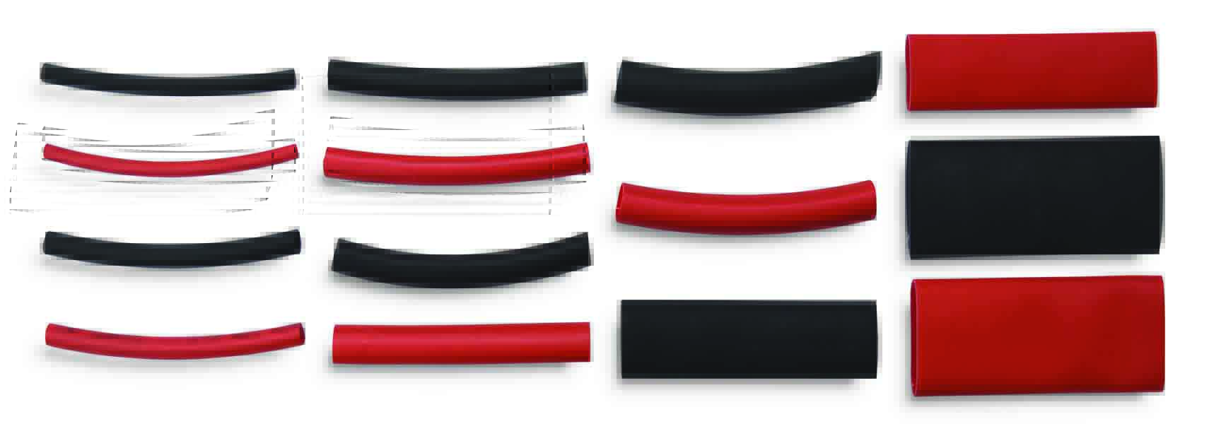 88pc 50mm HEAT SHRINK TUBES with DUAL WALL ADHESIVE LINING