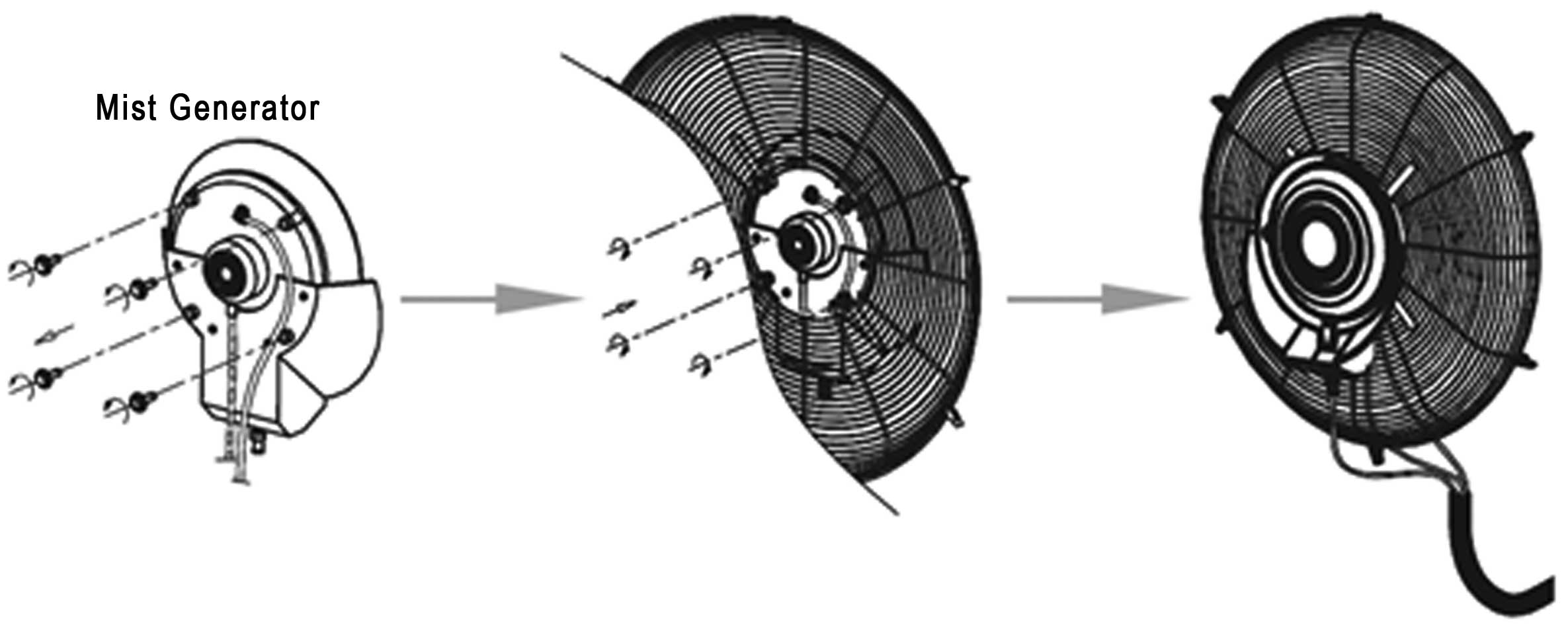 COMMERCIAL WATER MISTING FAN