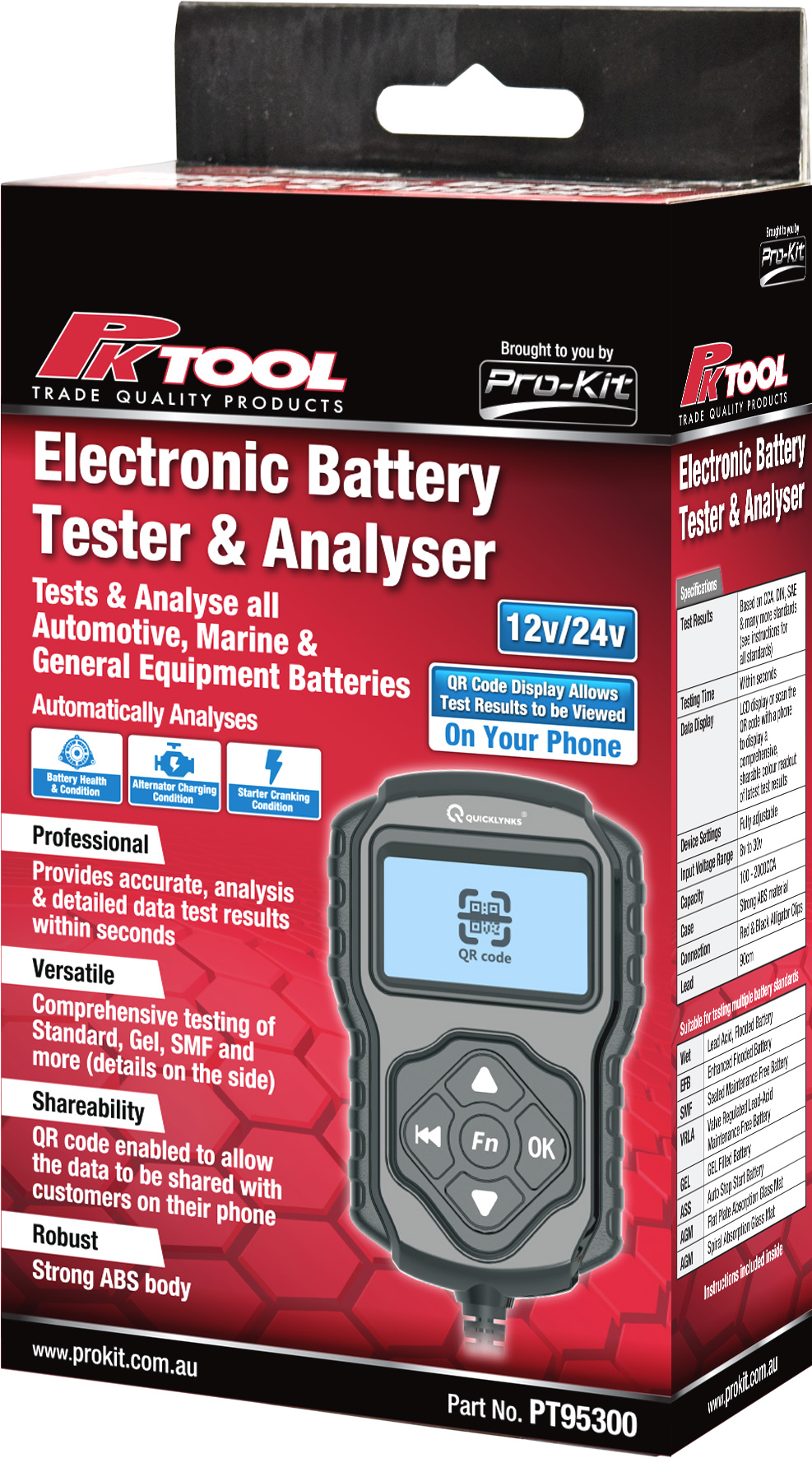 12v/24v Electronic Automotive Battery Tester & Analyser
