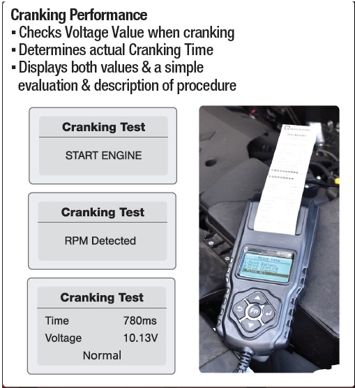 12V/24v Electronic Battery Tester & Analyzer with Built-In Thermal Printer
