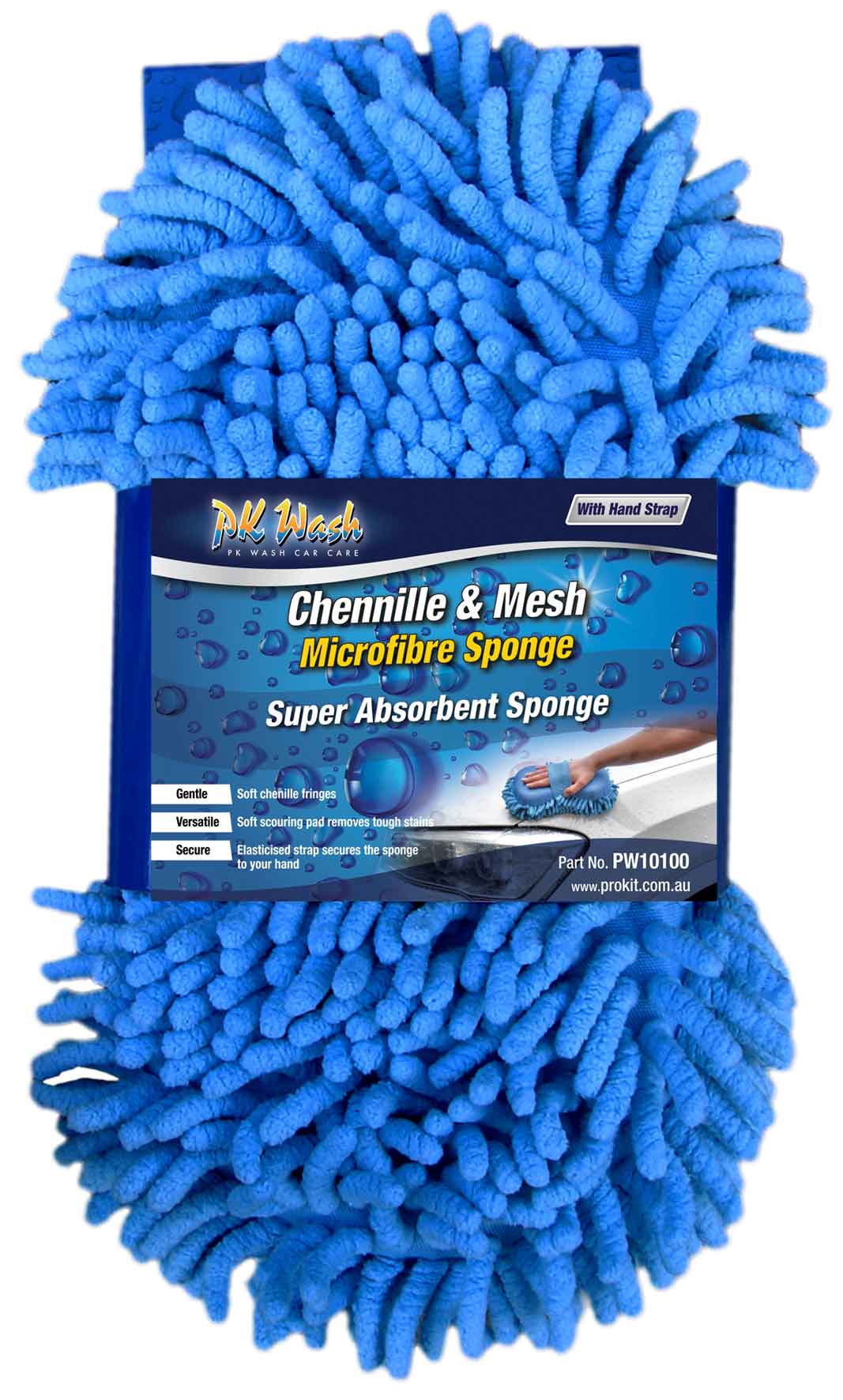 SPONGE – MICROFIBRE FRINGES & CHENILE SCOURING PAD 22x12x5CM