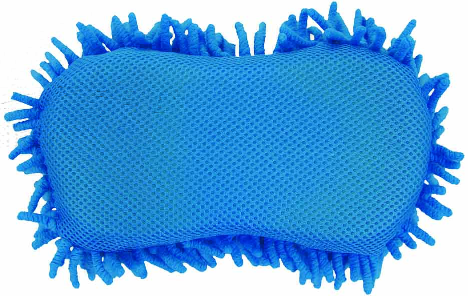 SPONGE – MICROFIBRE FRINGES & CHENILE SCOURING PAD 22x12x5CM