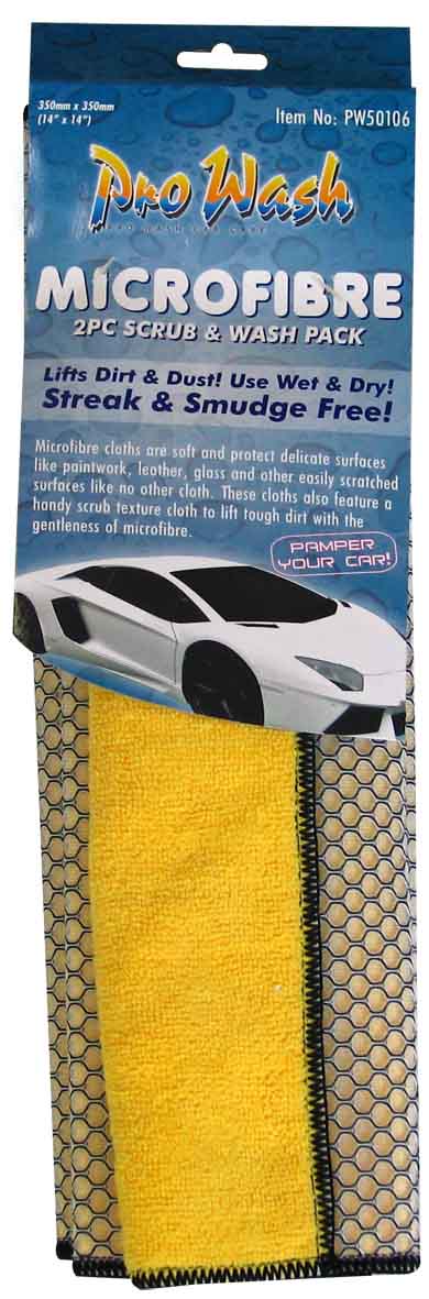 TOWELS – 2pc MICROFIBRE SCRUB AND WASH
