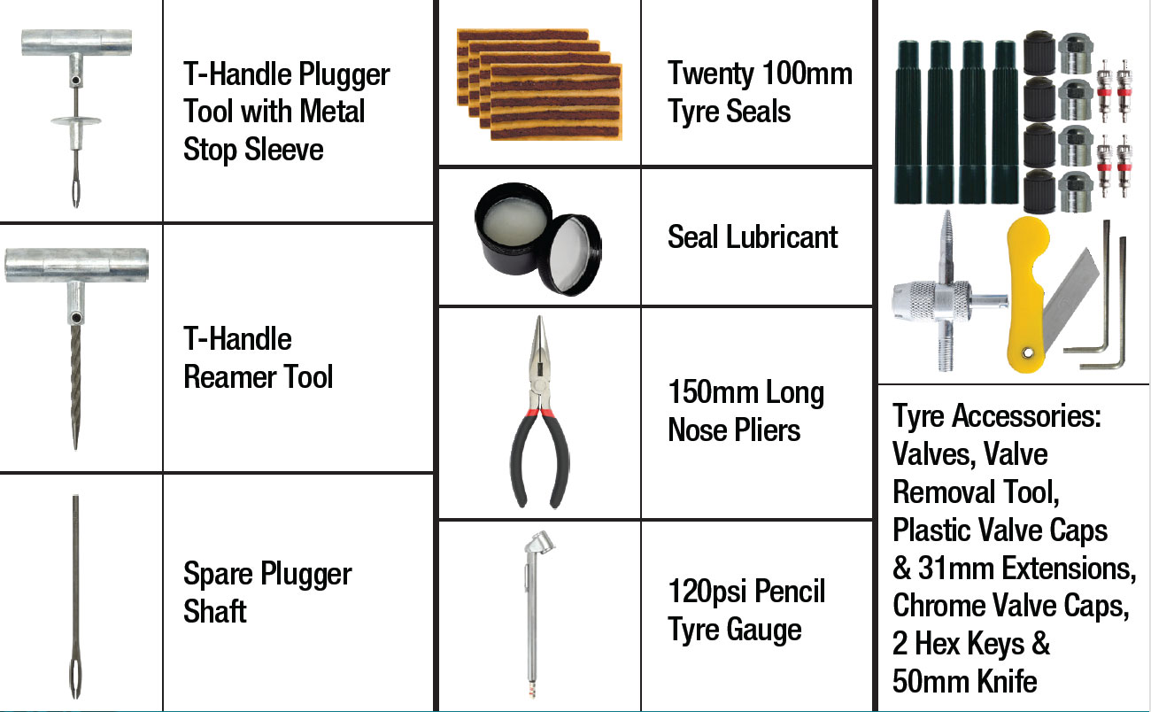 TYRE REPAIR KIT – 46pc HEAVY DUTY