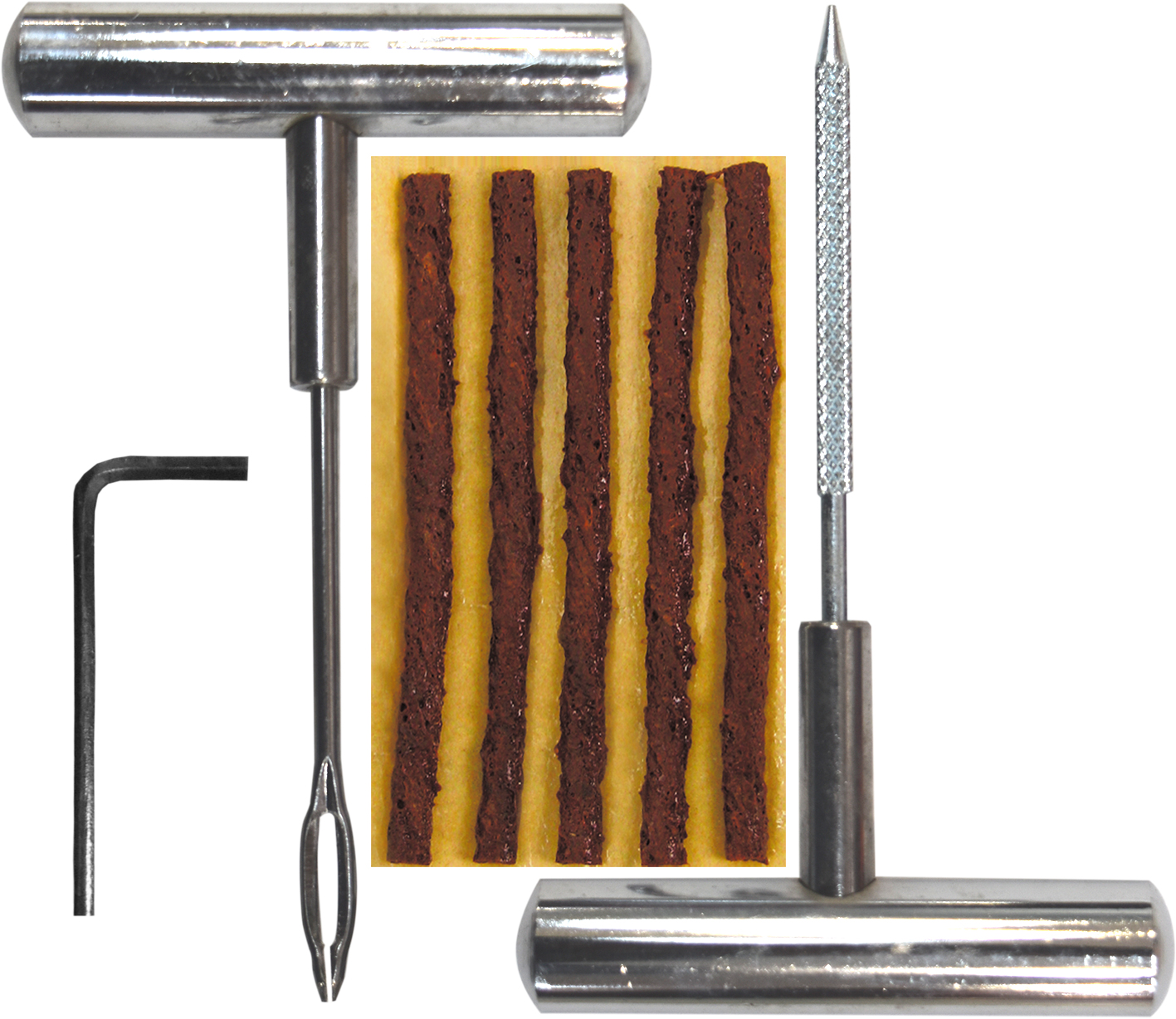 8pc STEEL HANDLE TYRE REPAIR KIT