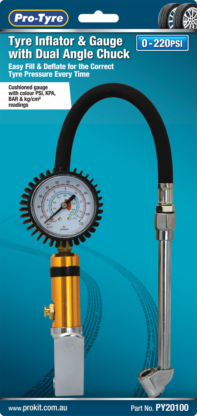 DUAL ANGLE HEAD TYRE INFLATOR