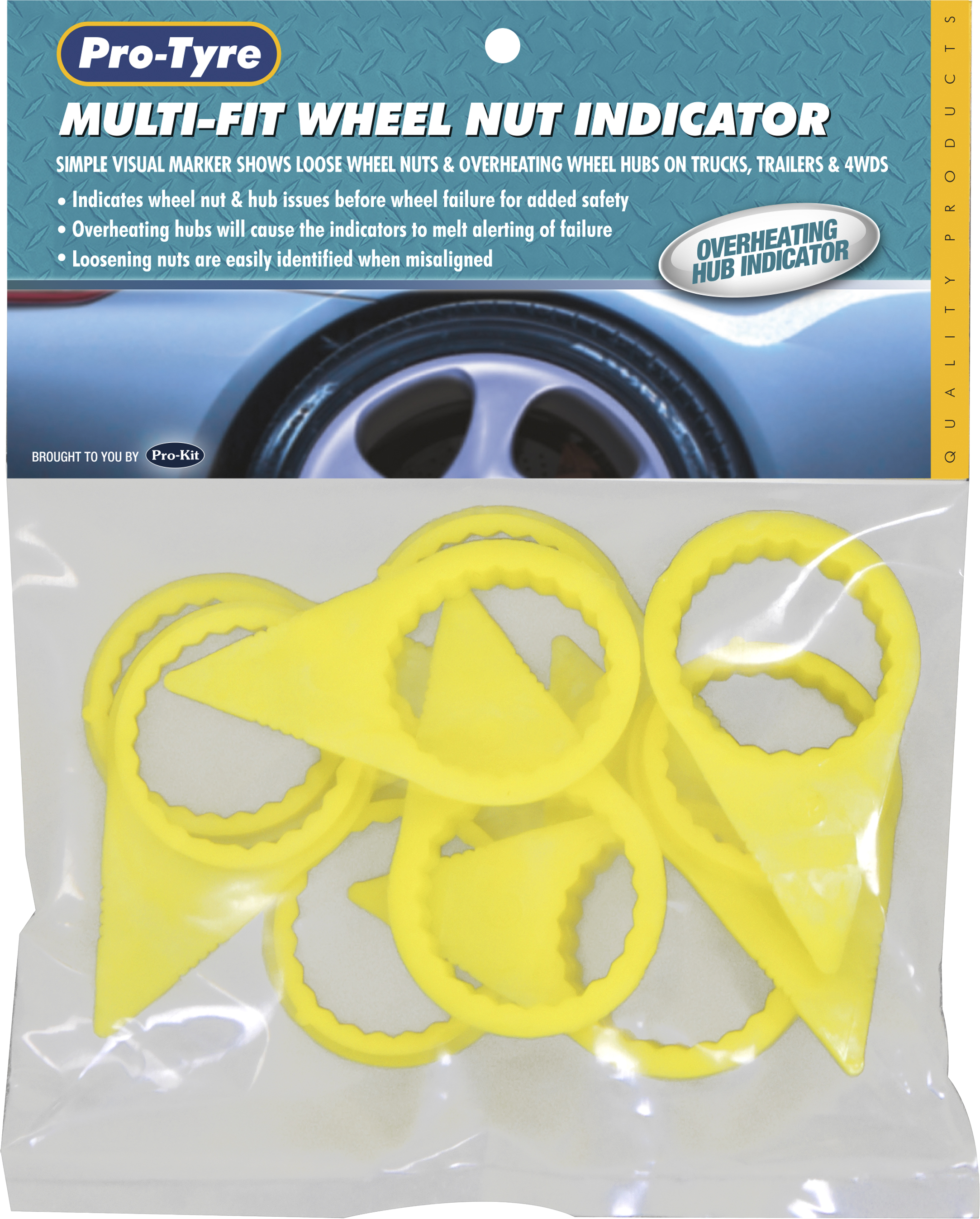 32mm-34mm 10pc MULTI-FIT WHEEL NUT INDICATORS