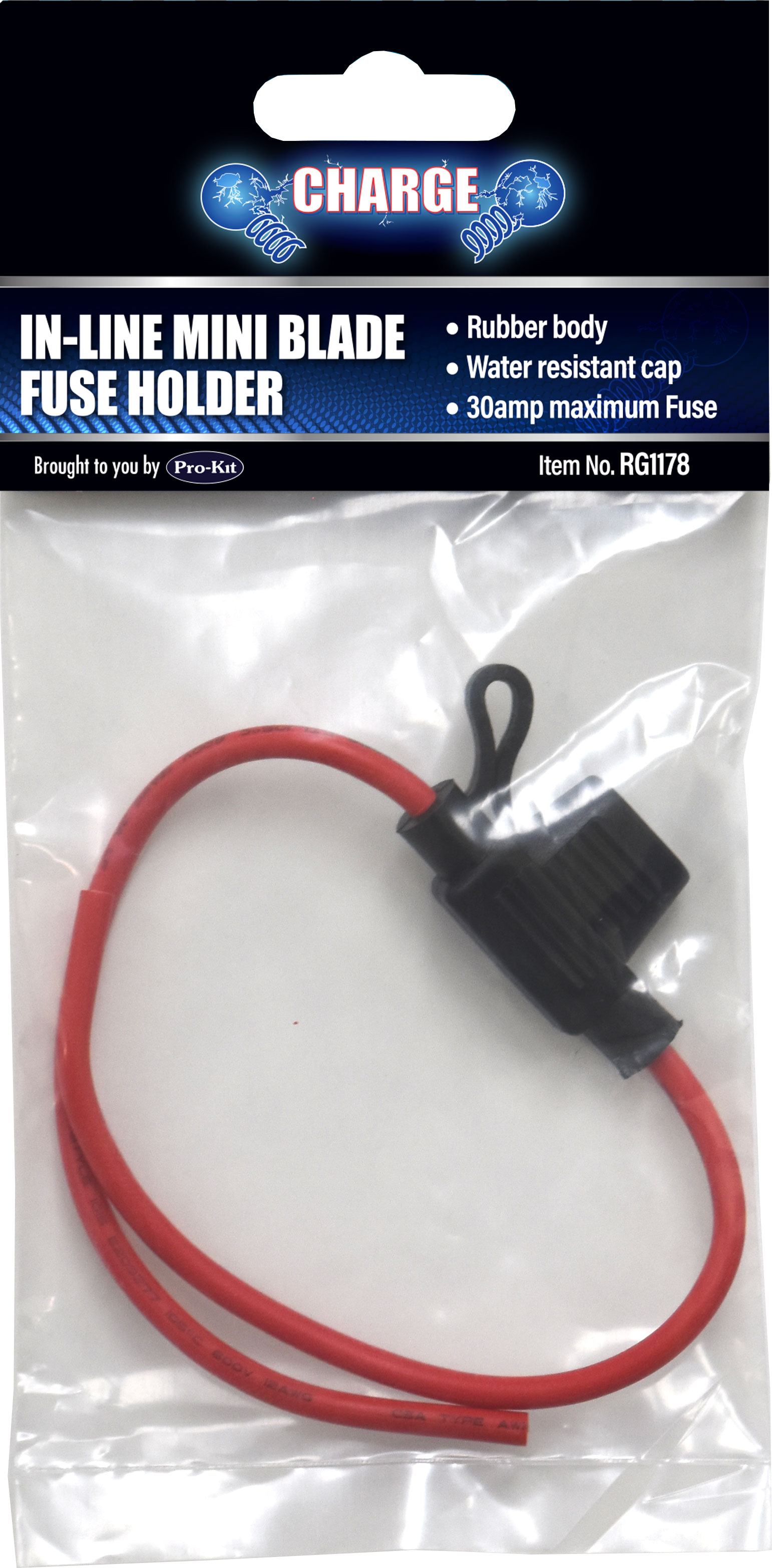 Rubber In-Line Mini Blade Fuse Holder
