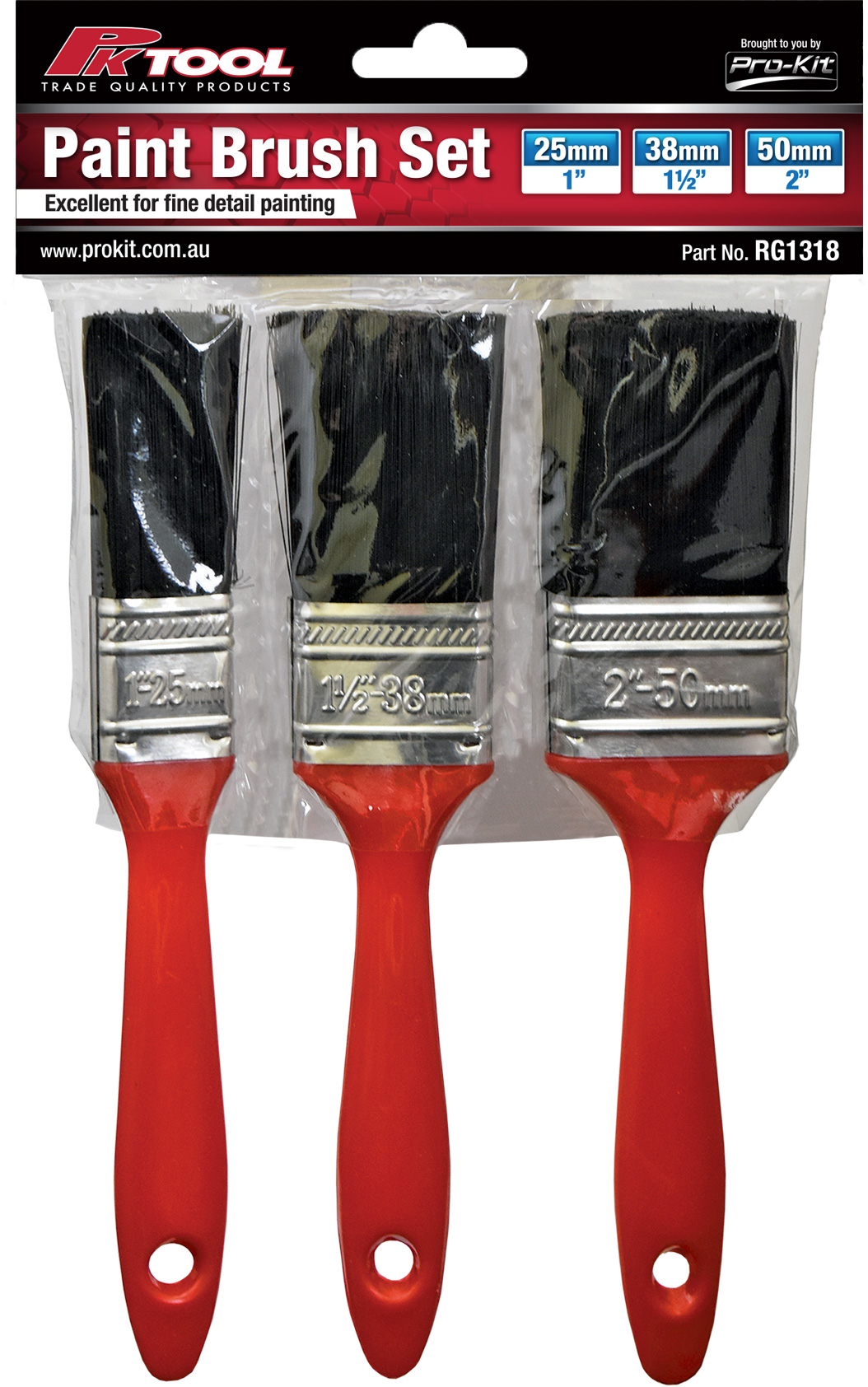 3pc Paint Brush Set