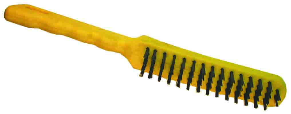 27cm 4 Row Steel Wire Brushes in 12pc POS Display