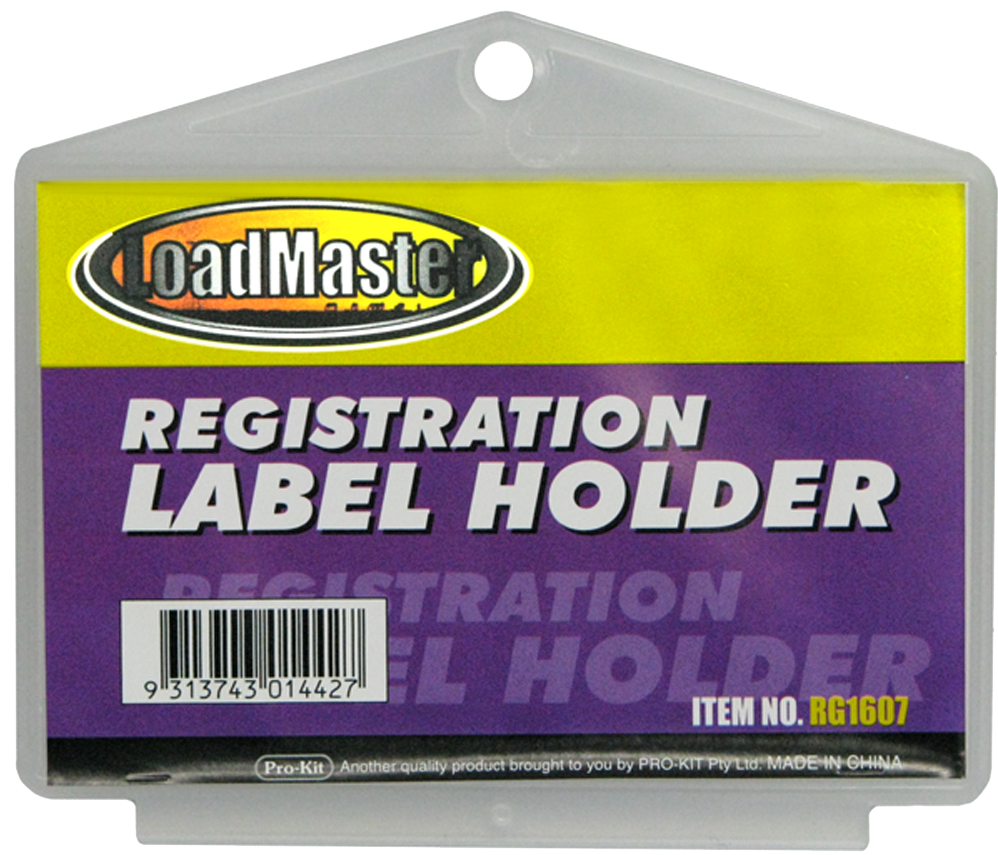 REGO LABEL HOLDER – PLASTIC RECTANGULAR