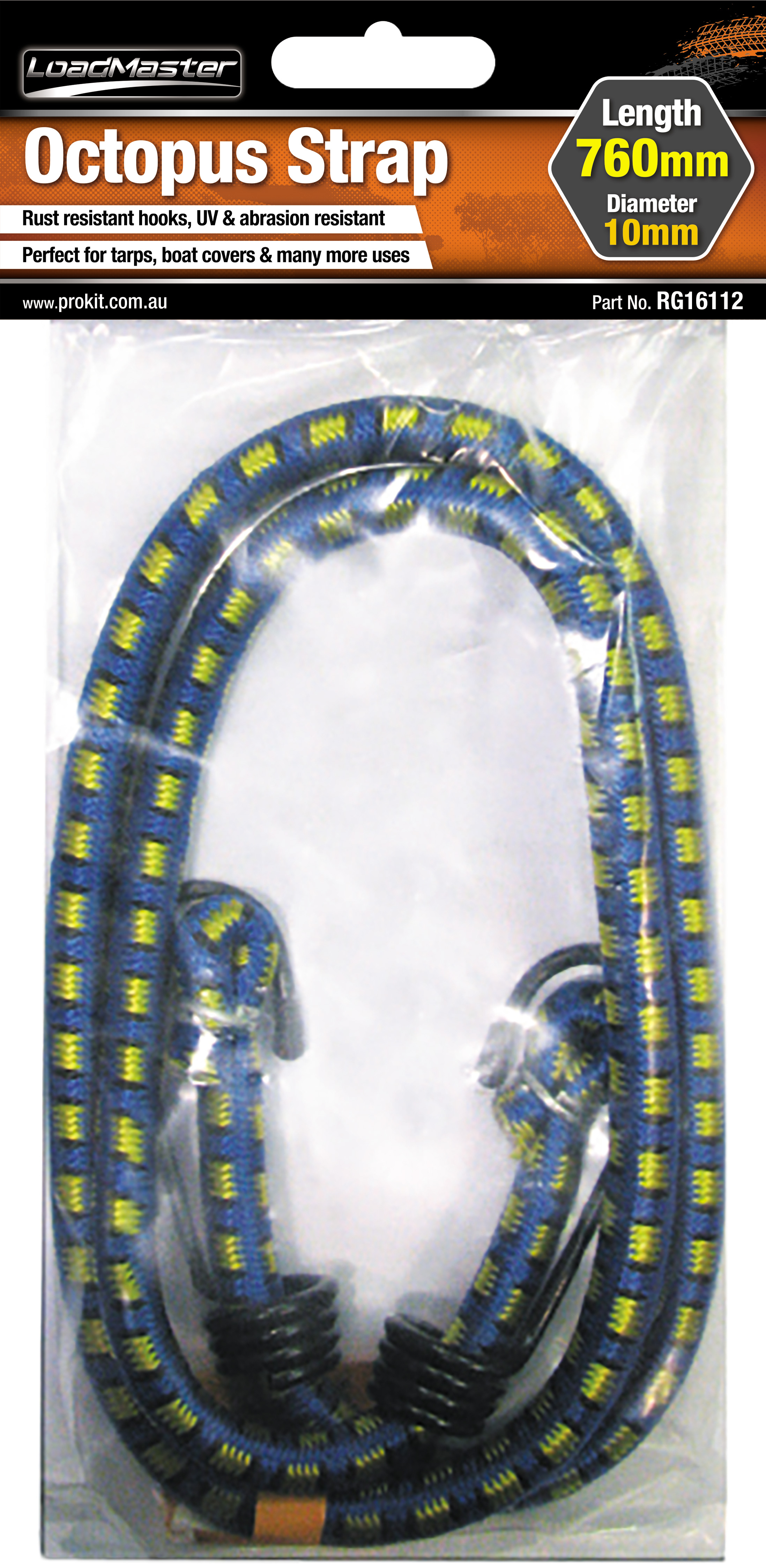 760mm Octopus Strap with Steel Hooks
