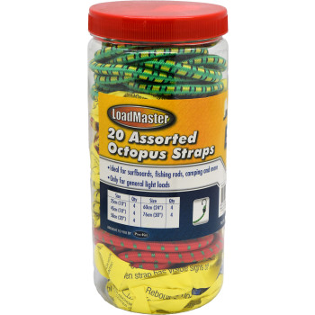 20pc Assorted Octopus Straps