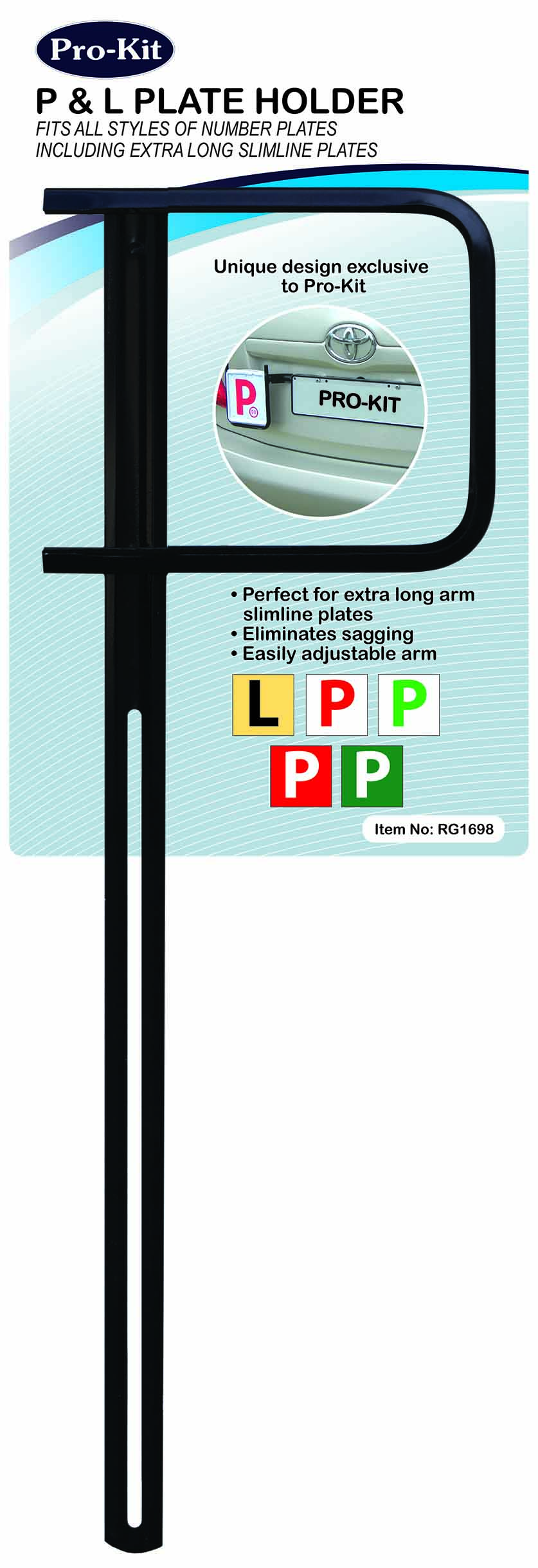 2pc L & P Plate Holders Suitable for Slimline Plates