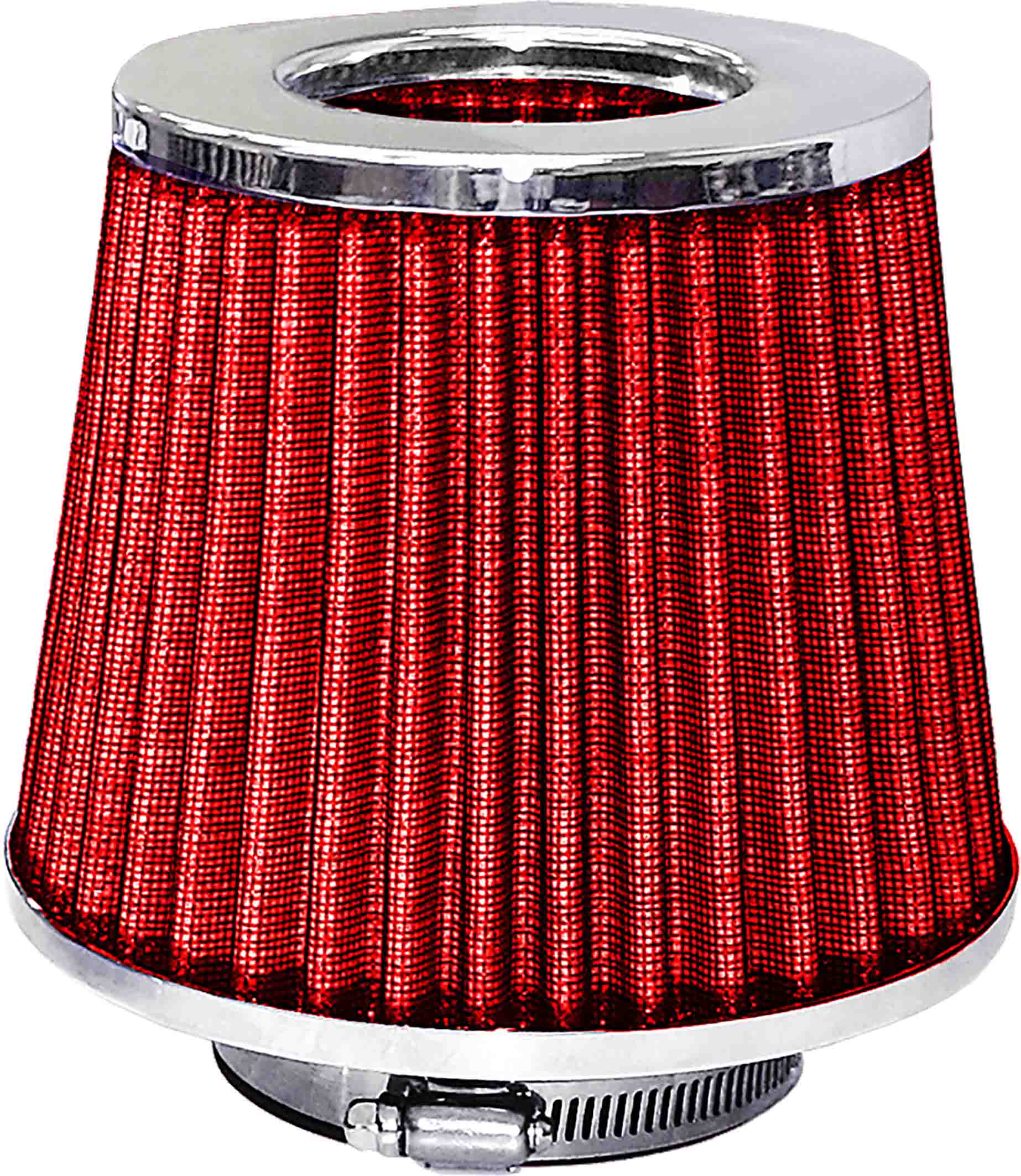 High Performance Re-Usable Pod Air Filter – Chrome Top/Red Filter
