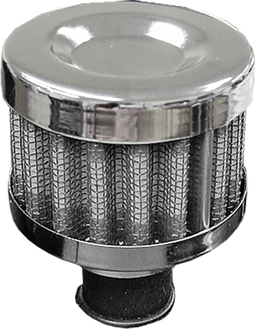 Performance Re-Usable Breather Filter Chrome Top/White Filter/Chrome Base 12mm Neck