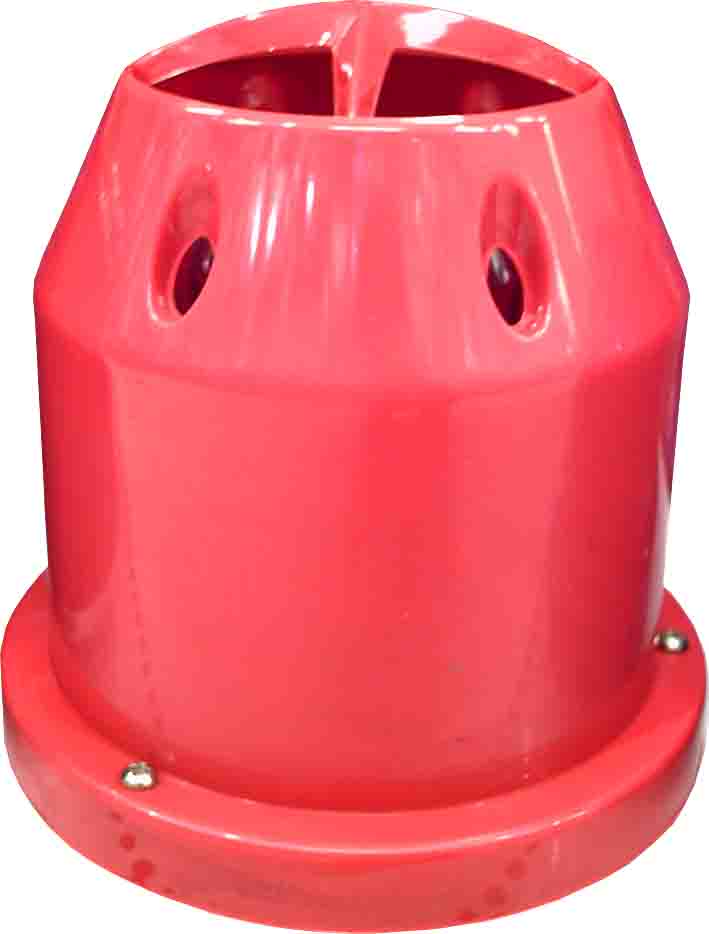 Red Enclosed Cross Inlet High Performance Re-Usable Pod Air Filter